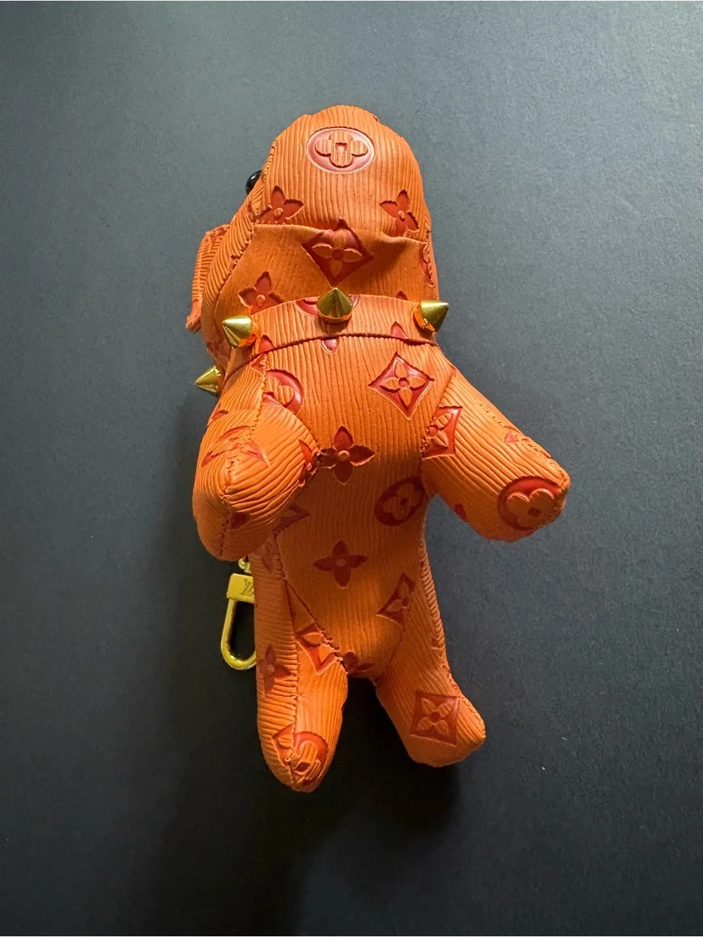 Fashion Orange Dog Puppy Keychain Holder Bag Charm